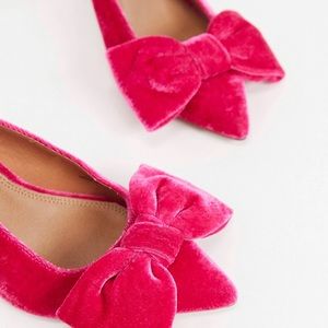Pink Velvet Heels by ASOS DESIGN